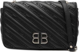 Balenciaga Pre-owned Balenciaga Embossed Leather Allover Logo BB Wallet on Chain GIX3SWGIKIA3DX5F