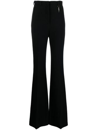 Roberto Cavalli high-waist flared wool trousers - women - Wool - 48 - Black