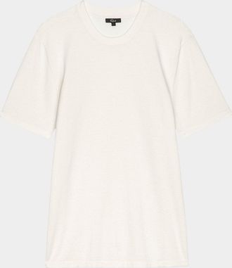 Rails Mens Mason Cotton and Cashmere Solid Crewneck T-Shirt