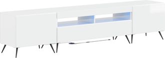 vidaXL Cabinet De Tv Led De 5 Piezas Blanco Brillante Vidaxl