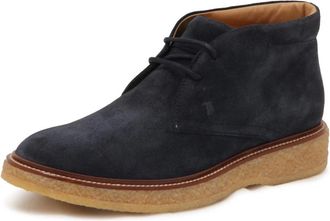 Tod's Polacco Progetto Para 16B - Heren - Veterlaarzen - Blauw - 40 EU - Su&egrave;de - Schoenen