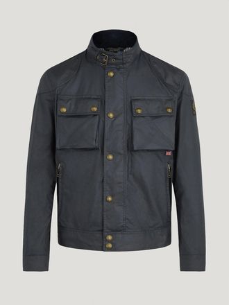 Belstaff Racemaster Jacket Mens Waxed Cotton Dark Navy Size UK 34
