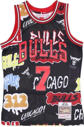 Mitchell & Ness Chicago Bulls Toni Kukoc Tank Top - Heren - Fitness - Zwart - S - Polyester - Fitness