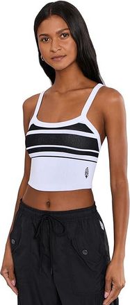 Free People Movement All Clear Striped Cami Womens Clothing Black/White Retro : MD (Womens 8-10), Elastane/Polyamide