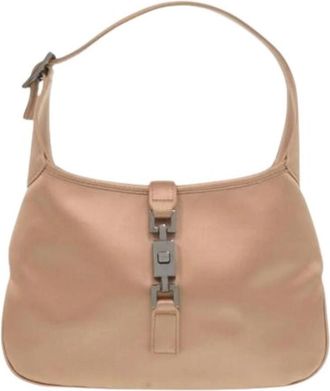 Gucci Pre-owned Satin Schoudertas - Dames - Vintage Schoudertas - Roze - ONE Size - Satijn - Vintage