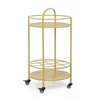 BIZZOTTO Bizzotto - Carrito Para Botellas De Acero Ocre Amarillo