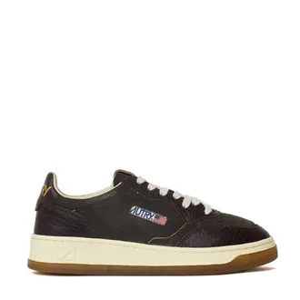 Autry Mustang Medalist Low Suede Crocodile-Print Sneakers