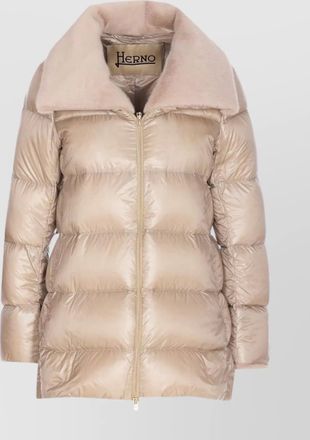 Herno down quilted faux fur collar puffer jacket