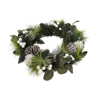 Mobili Rebecca Mobili Rebecca - Rebecca Mobili Guirnalda De Navidad Corona De Navidad De Pl&aacute;stico Verde Blanco Idea De Regalo