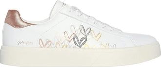 Skechers Witte sneakers met hartthema - Dames - Sneakers - Wit - 35 EU - Schoenen