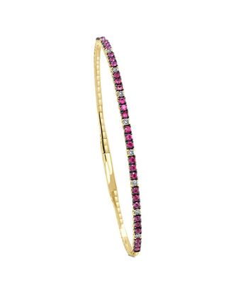 Sabrina Designs 14K 0.99 Ct. Tw. Diamond & Ruby Stackable Bangle Bracelet
