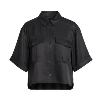 Anine Bing Shirts, female, Black, Size: XS A-07-12487 Cropped Shirt