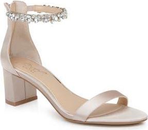 Badgley Mischka Catalina Ankle Strap Sandal in Champagne at Nordstrom Rack, Size 8.5
