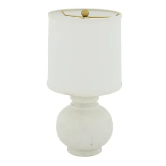 Ballard Designs Vince Marble Accent Lamp with Shade - Ballard Designs