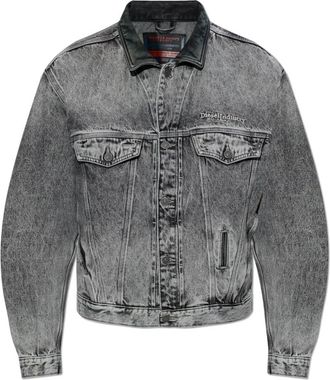 Diesel D-Denver-S Denim Jacket - unisex - Spijkerjassen - Grijs - L - Denim - Jassen