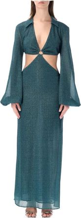 Os&eacute;ree Dames, Jurken, Groen, Maat: S Polyamide