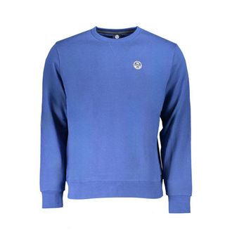 North Sails Blue Cotton Men Mens Sweatshirt