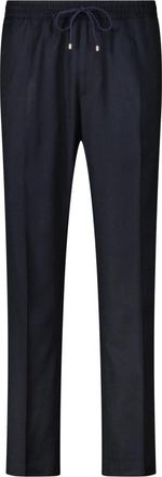 BRIGLIA 1949 Elegante wollen tennisbroek - Heren - Slim Fit Broeken - Blauw - S - Wol - Broeken