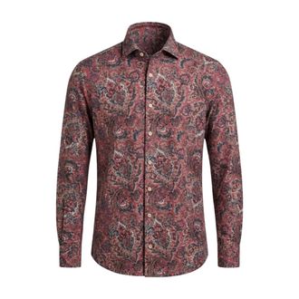 Xacus Sportshirt met print - Heren - Casual Overhemden - Rood - L - Overhemden