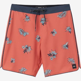 O'Neill Mens Hyperfreak Mysto Scallop 19 Board Shorts Red 30