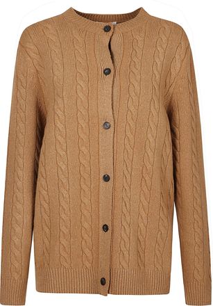 The Row Cable Knit Cardigan With Round Neckline And Button-Down Front