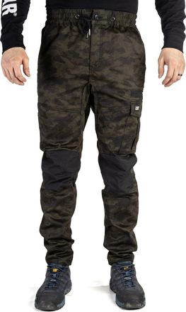 CAT Dynamics Cotton Mens Green Outdoor Trousers - Dark Green - Size 30 (Waist)