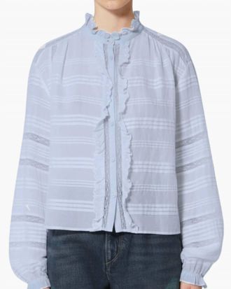 Isabel Marant Peline Top In Light Blue