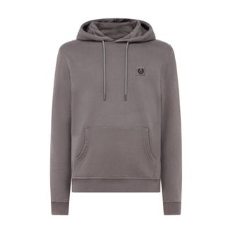 Belstaff Logo Hooded Top in Grey - male - Belstaff - Hoodies - Gray - 2XL - Sweatshirts & Hoodies