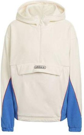 adidas (WMNS) adidas Originals Retro Luxury Fleece Hoodie Off-white Red Blue HL0053