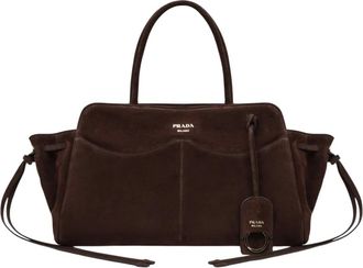 Prada Carry Large Tote - Dames - Tassen - Bruin - Maat: ONE Size Leer