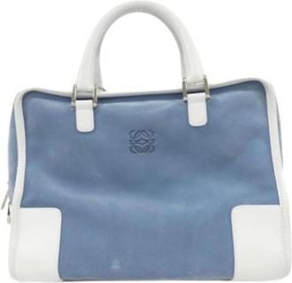 Loewe Pre-owned Handbags, female, Blue, Size: ONE SIZE Pre-owned Amazona Handbag