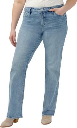 Silver Jeans Co Elyse Curvy Mid Rise Slim Bootcut Jeans in Backstage at Nordstrom, Size 20 X 31
