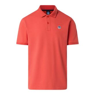 North Sails Polo Shirts, male, Orange, Size: 2XL Polo with Logo