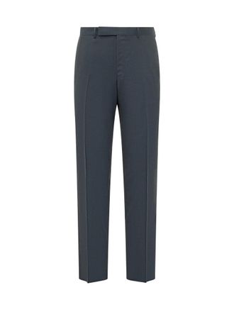 Ermenegildo Zegna Blue Slim Flat Front Pants