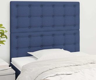 vidaXL Vidaxl Cabecero De Cama De Tela Azul 90x5x118/128 Cm