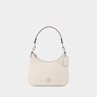 Coach Unisex Hobo Crossbody - - Leather - White - Beige Calfskin - One Size