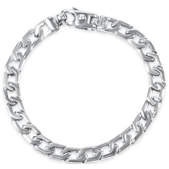 Pompeii3 Braccio Mens 26 Gram Trap Link Solid Silver Bracelet 8.5 Size: 8.5