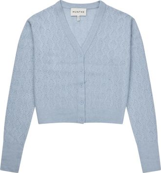 Munthe Locca Knit - Dames - Vesten - Blauw - S - Truien & Vesten