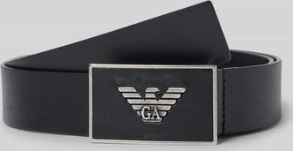 Emporio Armani Gürtel aus Rindsleder mit Pinschließe in Black, Größe 100