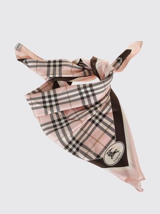 Burberry Foulard quadrato in seta con stampa Vintage Check e logo EKD
