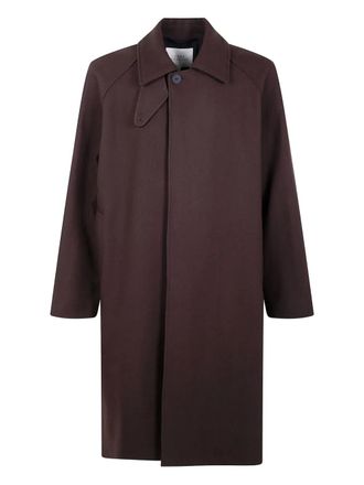 STUDIO NICHOLSON Cabo button coat - men - Wool/Polyamide - L - Brown