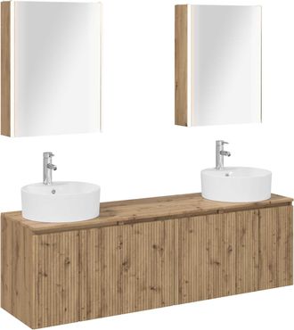 vidaXL Juego De Muebles De Ba&ntilde;o 5 Uds. Roble Artisan Vidaxl