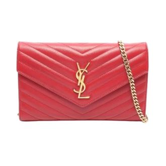Saint Laurent Pre-owned Cassandra Borsa a Spalla in Pelle - - Pre-owned - Donna - Rosso - ONE SIZE