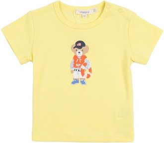 Fragile Bear Print Short Sleeve Top in Yellow at Nordstrom, Size 12M