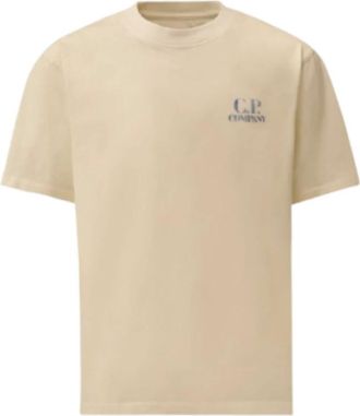 C.P. Company Short Sleeve Jersey T-shirt - Heren - T-shirts - Wit - 2XL - Katoen - Tops