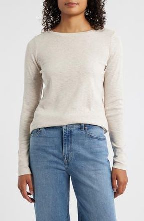 Nic+Zoe Boat Neck Top in Sugar Cookie at Nordstrom Rack, Size X-Large