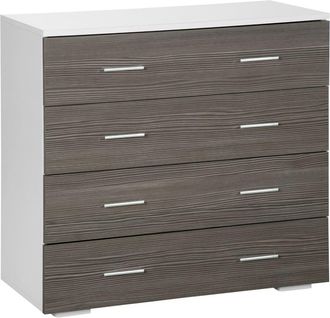 HOMCOM C&oacute;moda 76x35x72 cm gris y blanco