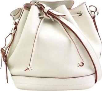 Louis Vuitton Tweedehands leren Louis Vuitton tassen - Dames - Vintage Tas - Wit - ONE Size - Vintage
