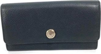 Bulgari Pre-owned Leren Portemonnee - unisex - Vintage Accessoires - Zwart - ONE Size - Leer - Vintage