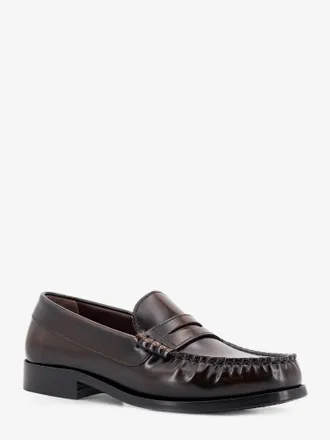 Alohas Womens Loafers Leather Rivet Brown